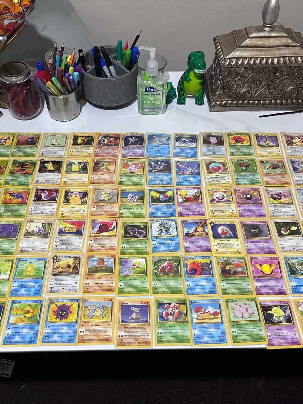 Pokemon Trading Card Lot - Yellow, Green, Blue, Purple, Red